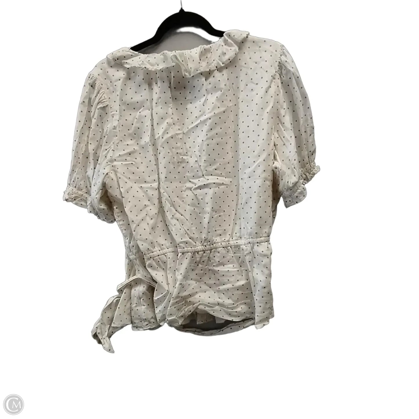 Blouse Short Sleeve By Lc Lauren Conrad In Polkadot Pattern, Size: Xxl