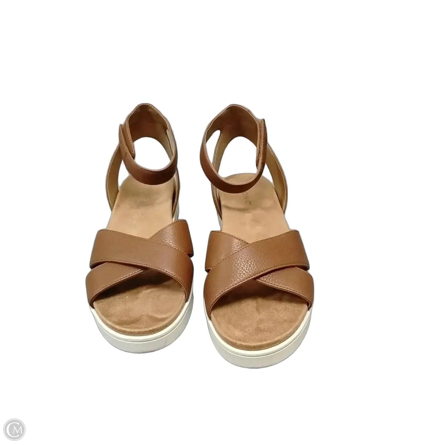 Sandals Flats By Vionic In Brown, Size: 10