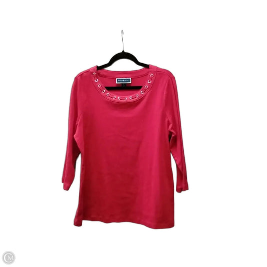 Top Long Sleeve By Karen Scott In Red, Size: Xl