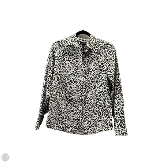 Blouse Long Sleeve By Lands End In Leopard Print, Size: S