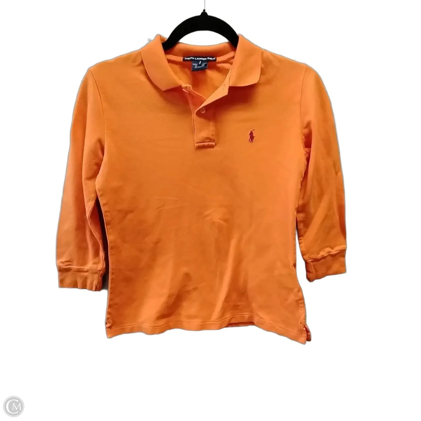 Athletic Top Short Sleeve By Ralph Lauren In Orange, Size: S