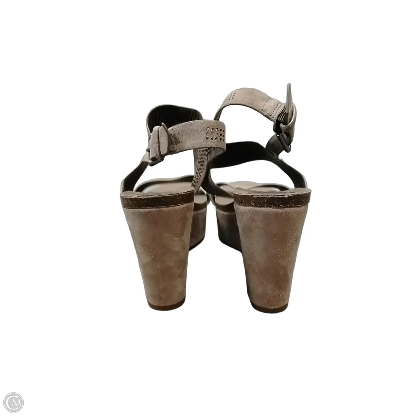 Sandals Heels Wedge By Vince Camuto In Brown, Size: 7