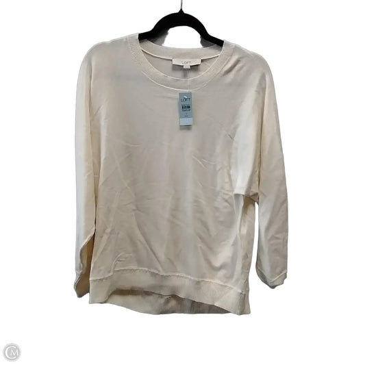 Sweater By Loft In Cream, Size: S