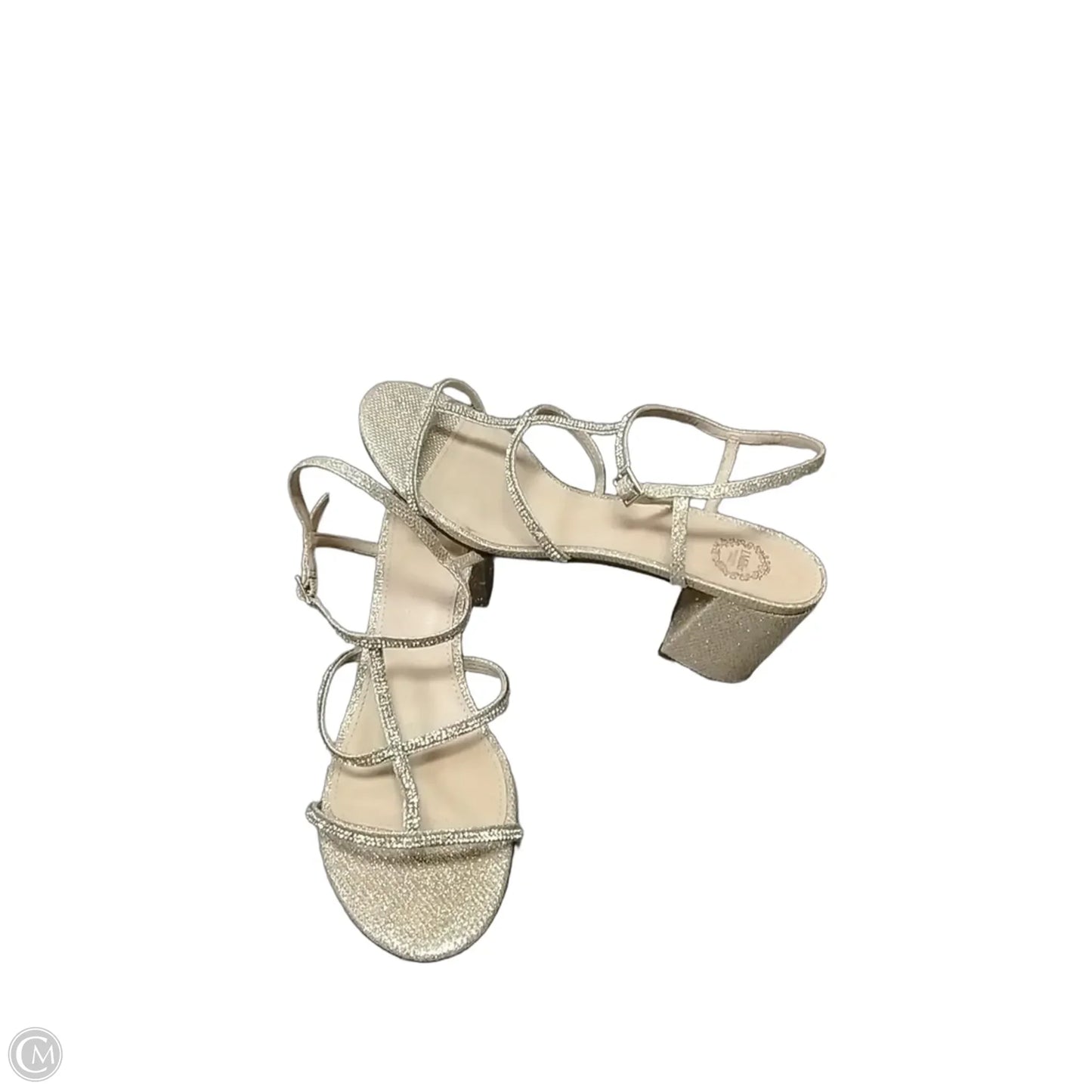 Shoes Heels Block By Cme In Gold, Size: 11