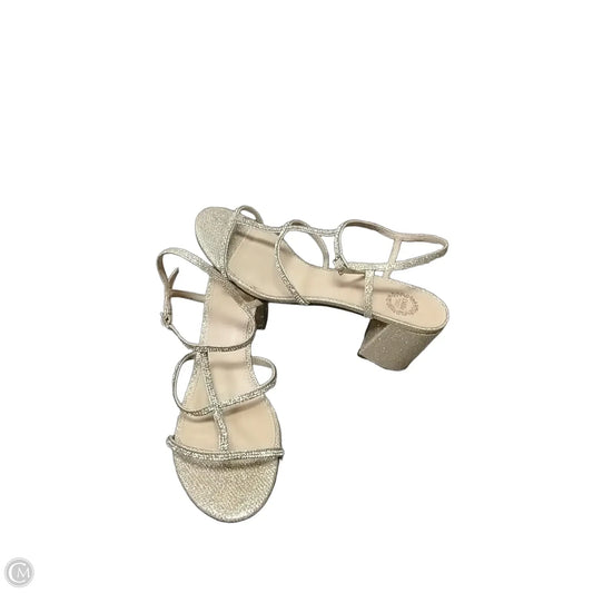 Shoes Heels Block By Cme In Gold, Size: 11