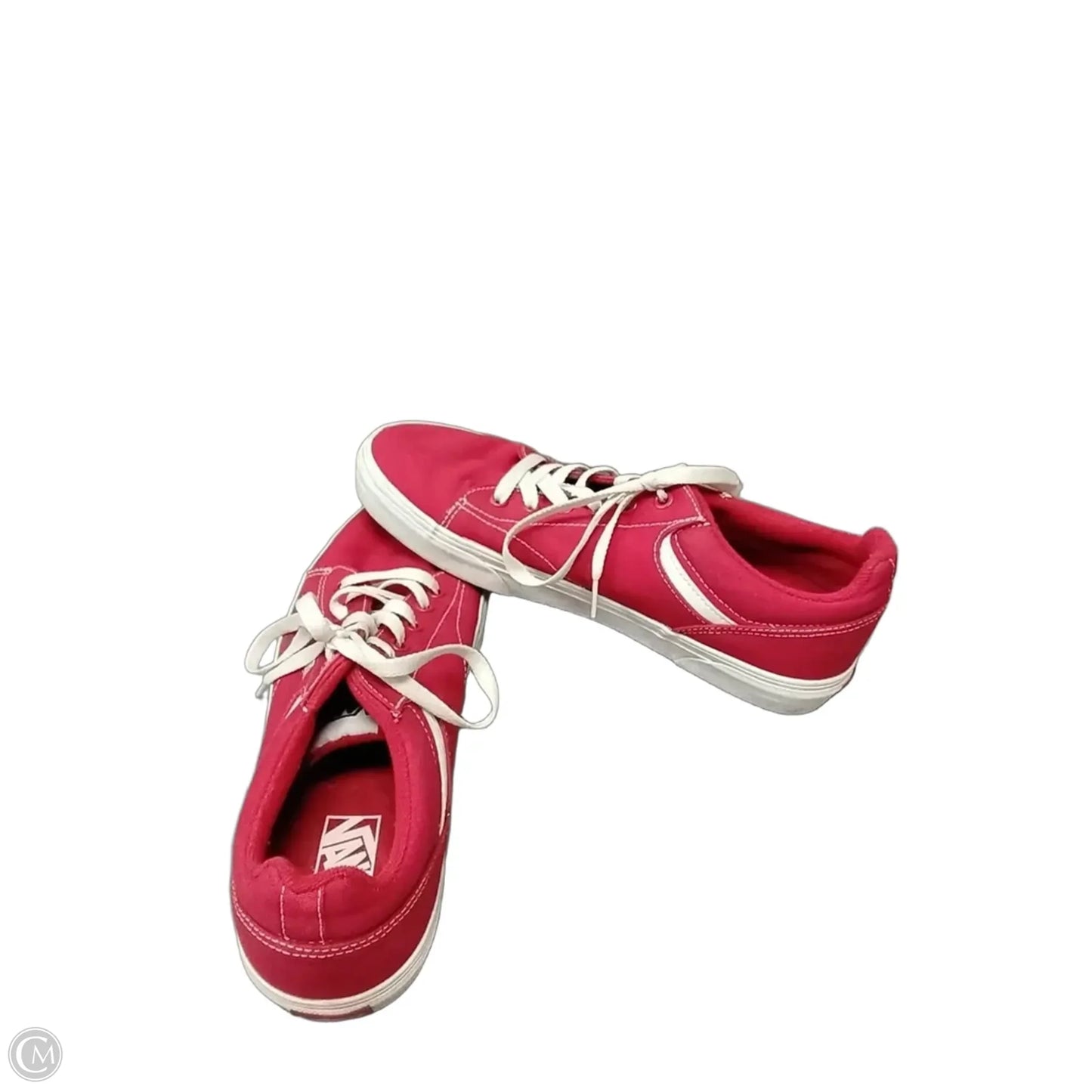 Shoes Sneakers By Vans In Red & White, Size: 10