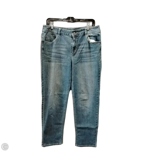Jeans Straight By Chicos In Blue, Size: 10