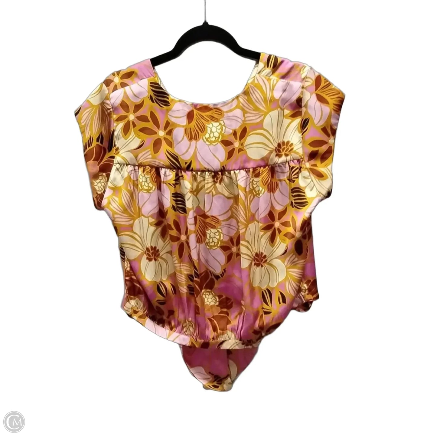 Blouse Short Sleeve By Dr2 In Floral Print, Size: L