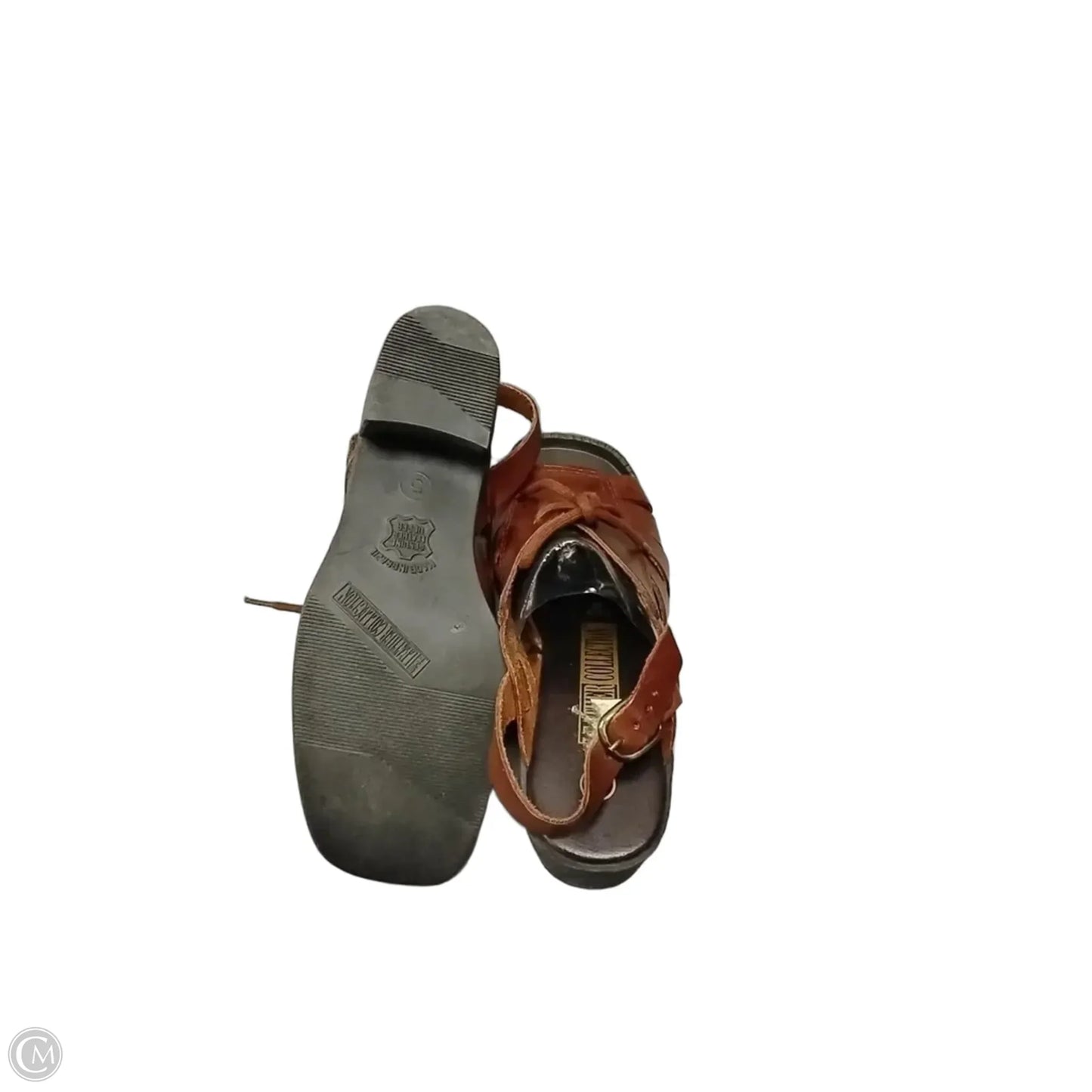 Sandals Heels Block By Cme In Brown, Size: 5