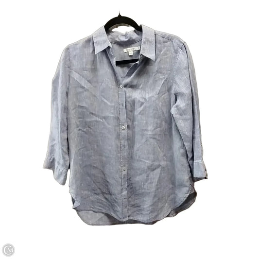 Blouse Long Sleeve By Chicos In Blue, Size: M
