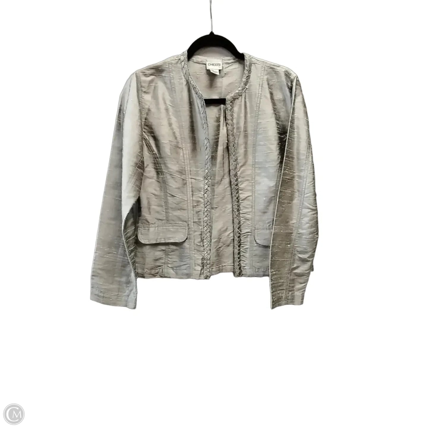 Jacket Other By Chicos In Silver, Size: S