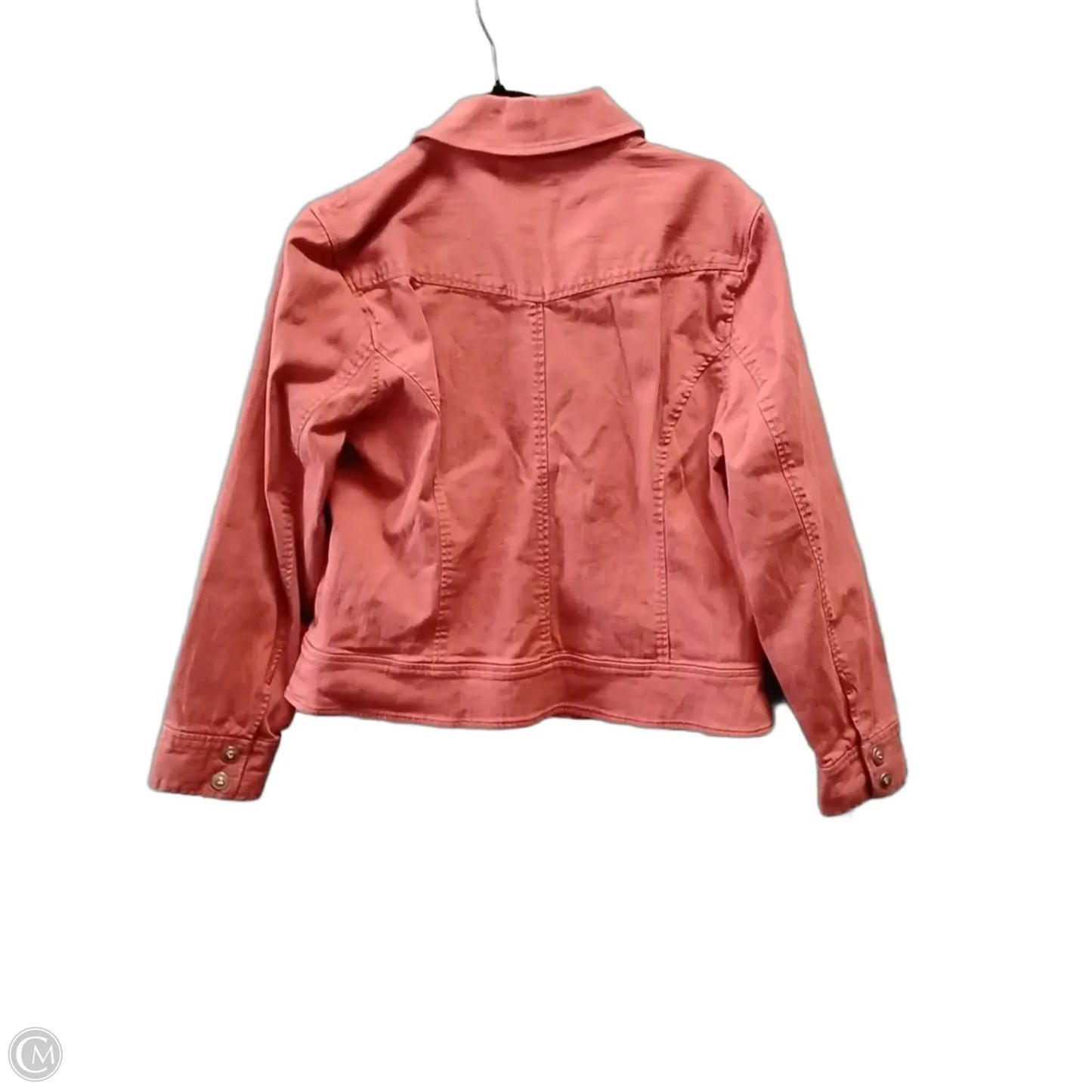Jacket Denim By Christopher And Banks In Orange, Size: L