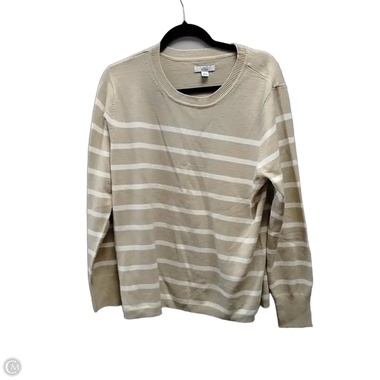 Sweater By Croft And Barrow In Striped Pattern, Size: L