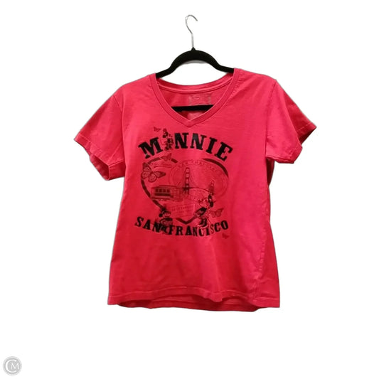 Top Short Sleeve By Disney In Red, Size: L
