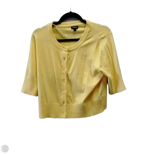Sweater Cardigan By Torrid In Yellow, Size: L