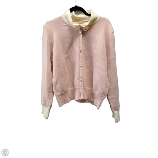 Sweater By Cme In Pink & Yellow, Size: Xl