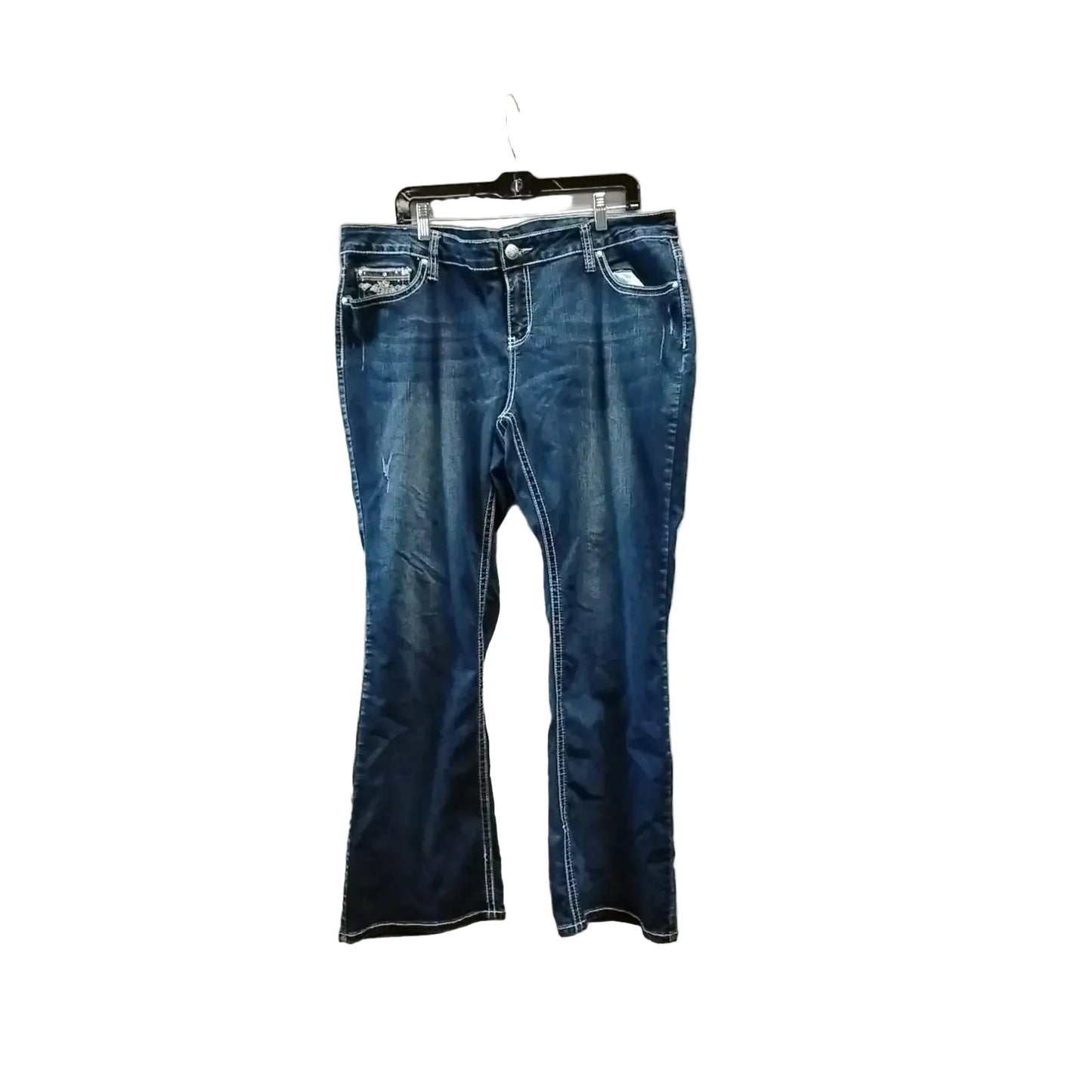 Jeans Flared By Boutique + In Blue, Size: 20