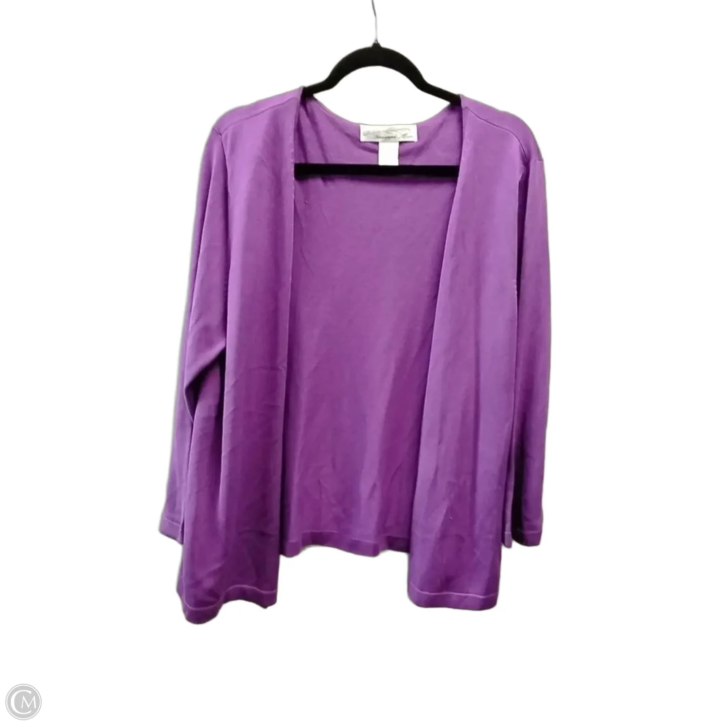 Sweater Cardigan By Cme In Purple, Size: L