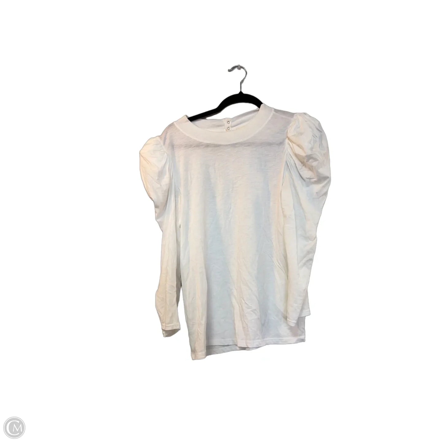 Top Long Sleeve By Nation In White, Size: M