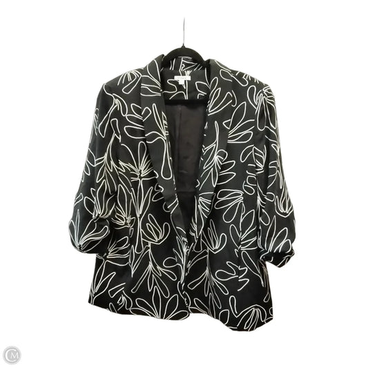 Blazer By Chicos In Black & White, Size: Xl