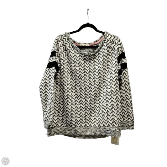 Sweater By Rewind In Black & Cream, Size: Xxl
