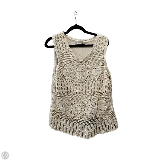 Sweater Short Sleeve By Croft And Barrow In Beige, Size: Xl