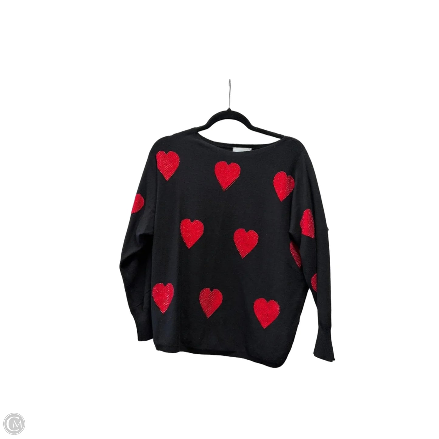 Sweater By Clothes Mentor In Black & Red, Size: S