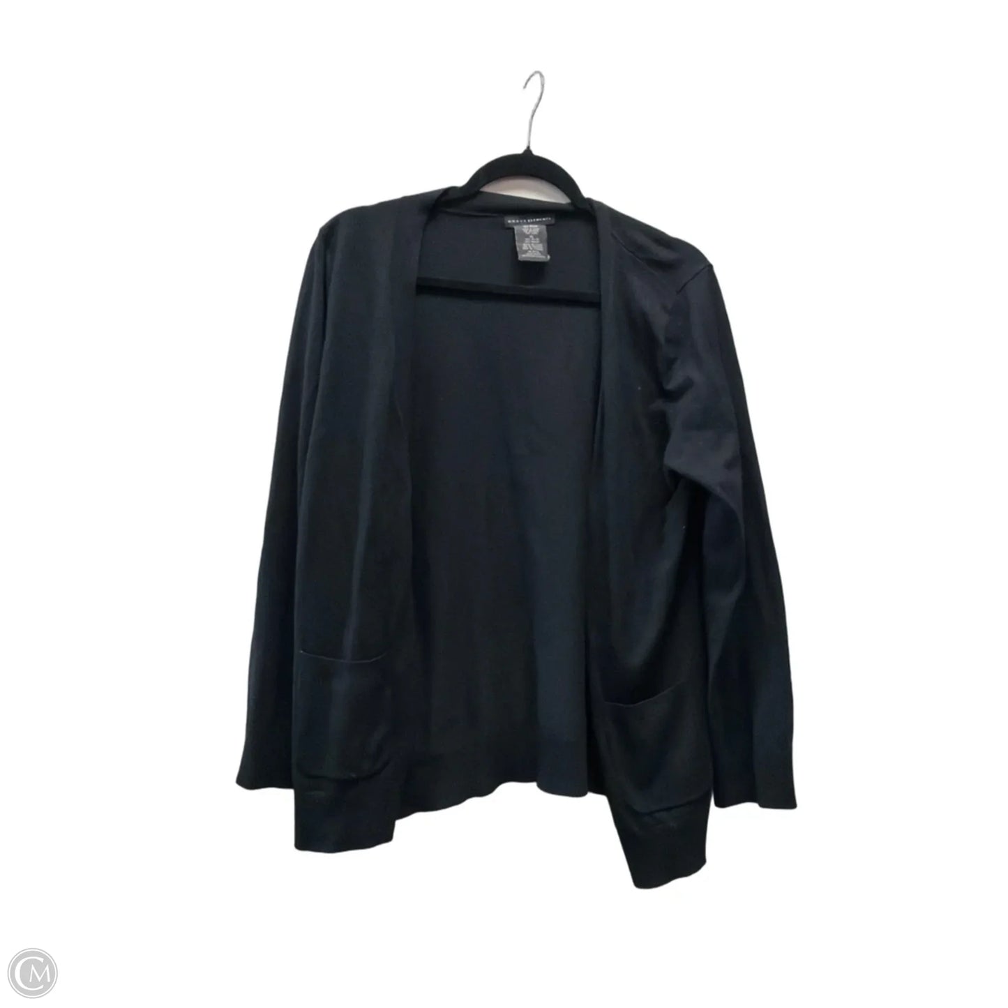 Sweater Cardigan By Grace Elements In Black, Size: Xl