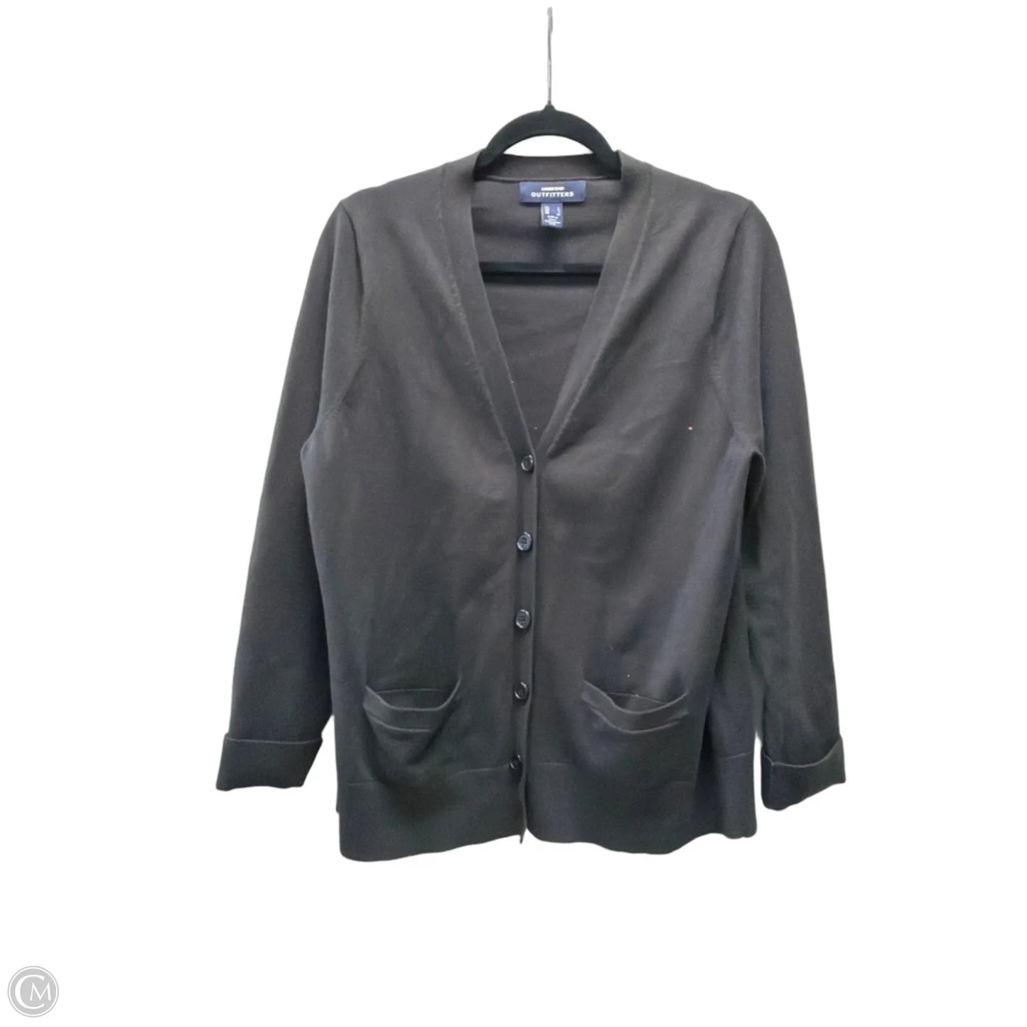 Sweater Cardigan By Lands End In Black, Size: L