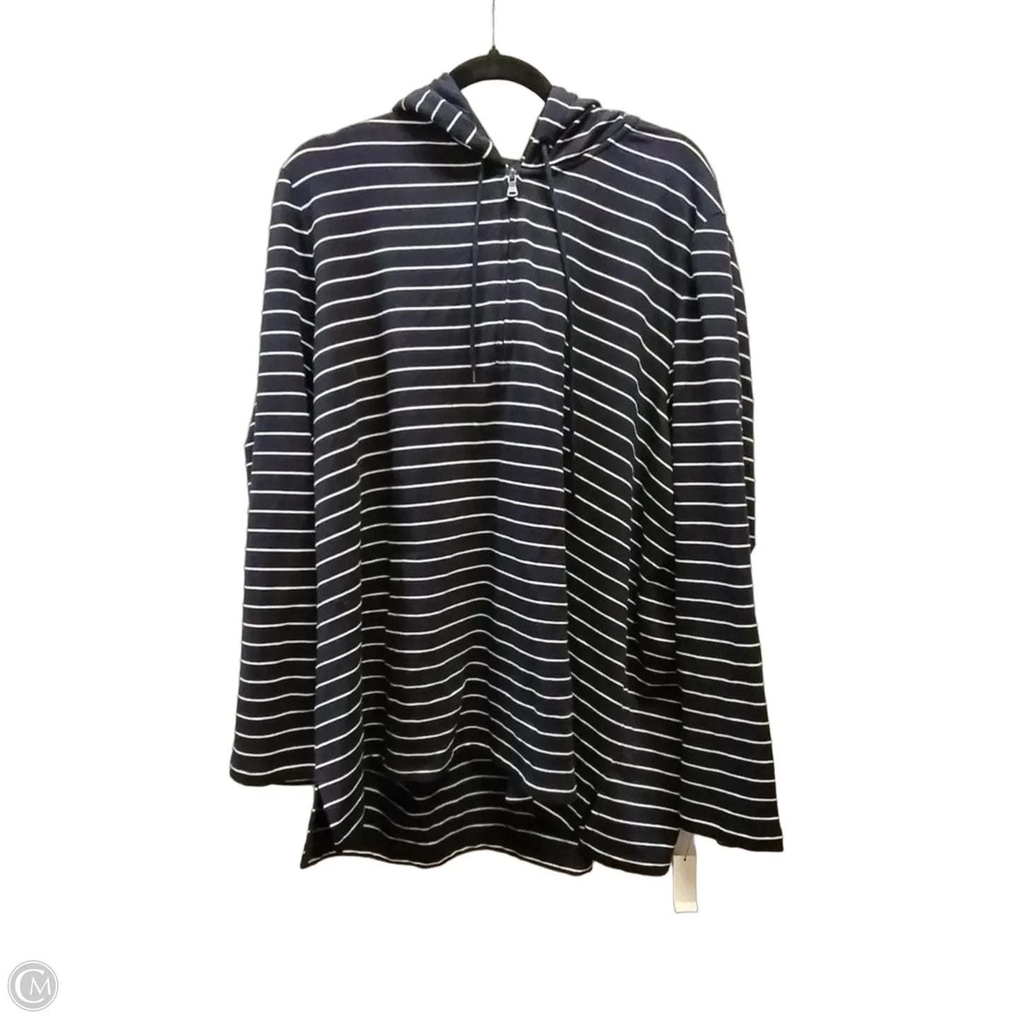 Sweatshirt Hoodie By Talbots In Striped Pattern, Size: 3x
