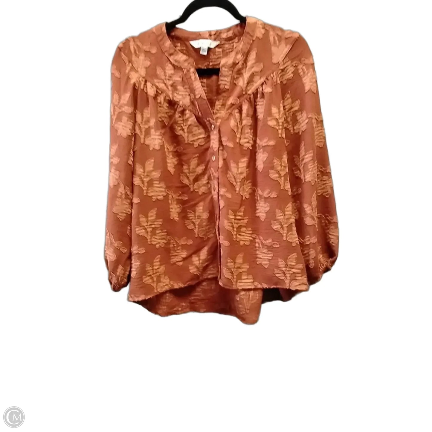 Blouse Long Sleeve By The Pioneer Woman In Orange, Size: S