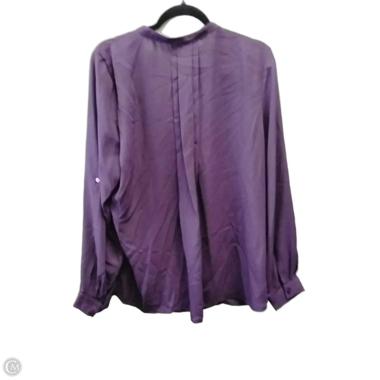 Blouse Long Sleeve By Hawthorn In Purple, Size: Xl