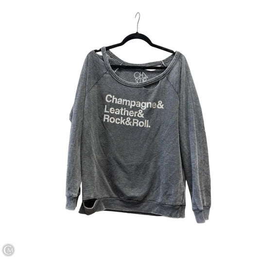 Sweatshirt Crewneck By Chacos In Grey, Size: S