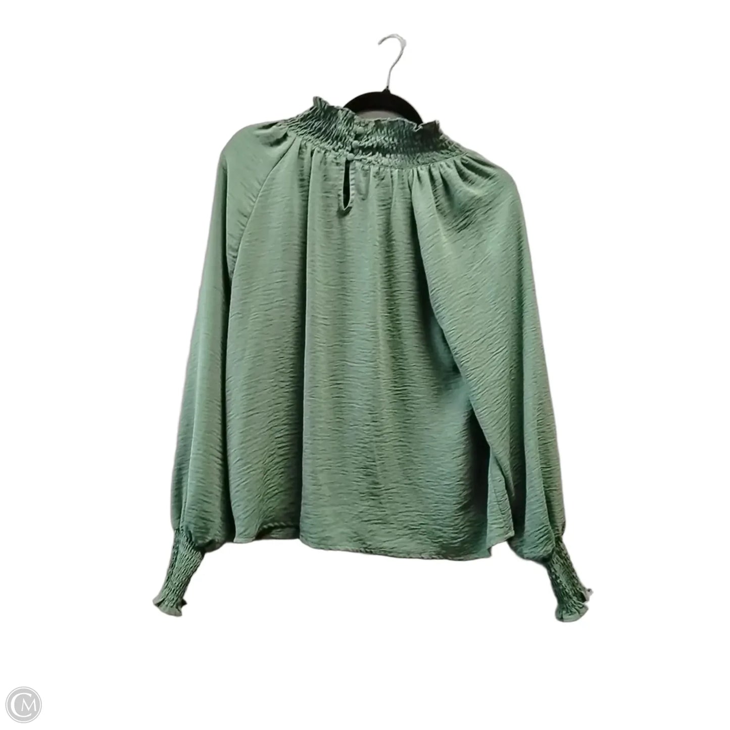 Blouse Long Sleeve By Nine West In Green, Size: M