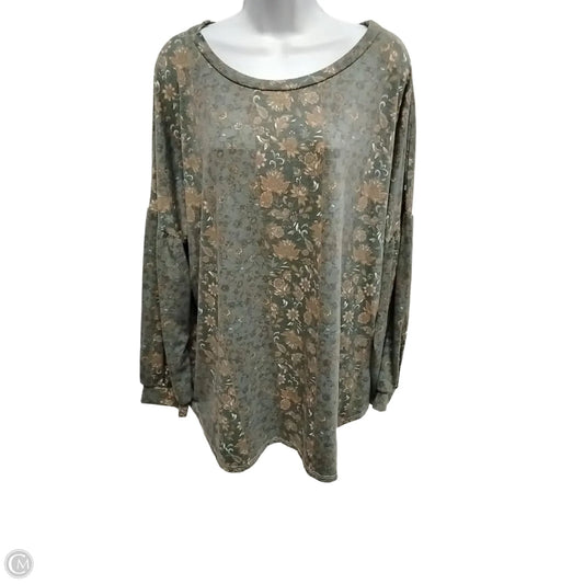 Top Long Sleeve By Clothes Mentor In Floral Print, Size: 3x