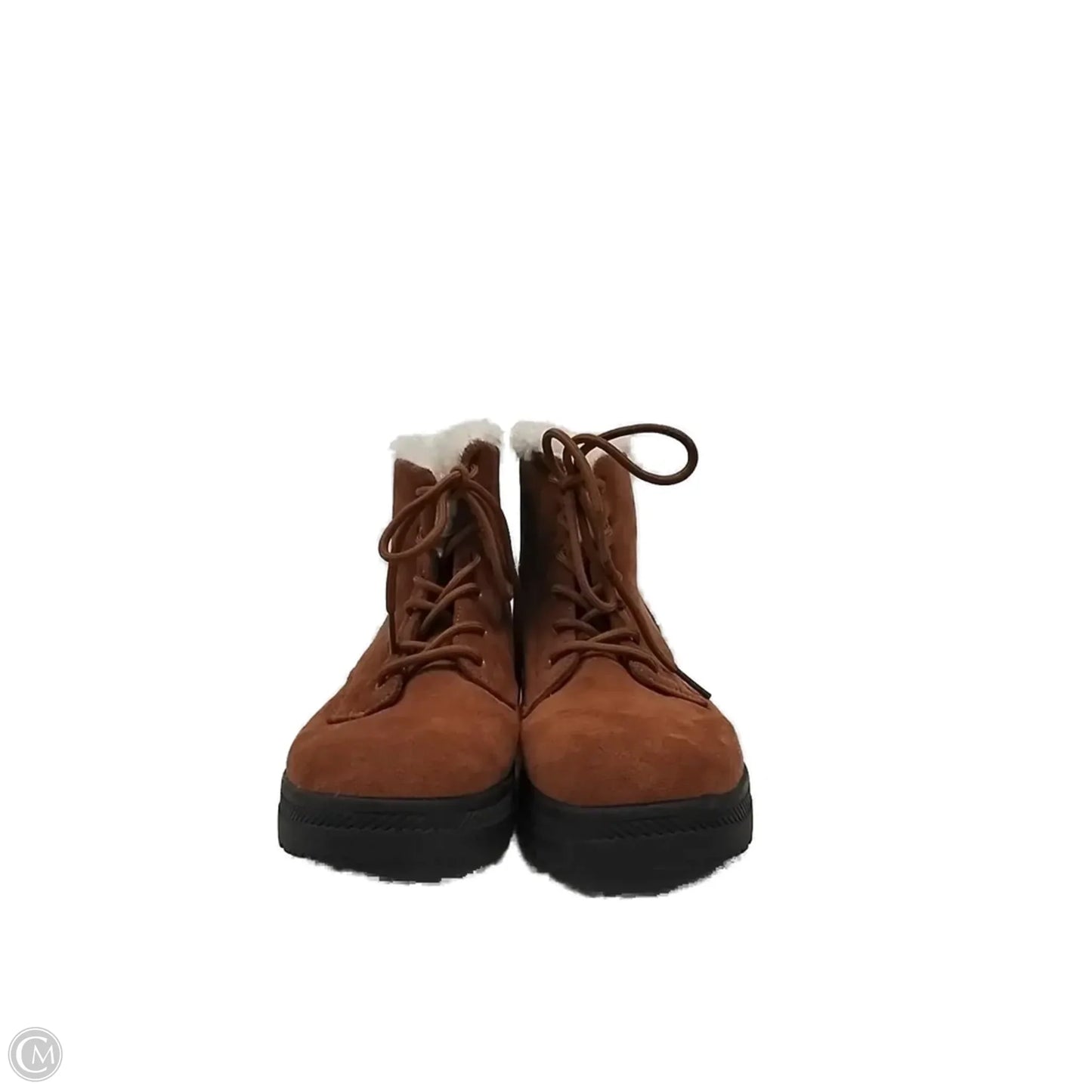 Boots Ankle Flats By Clothes Mentor In Brown, Size: 10.5