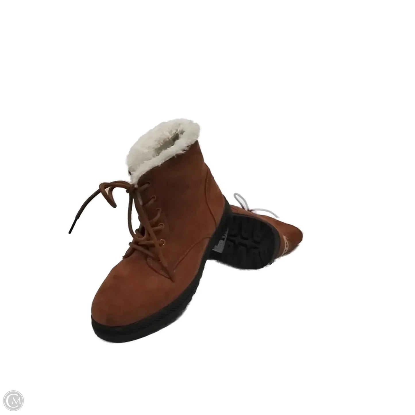 Boots Ankle Flats By Clothes Mentor In Brown, Size: 10.5