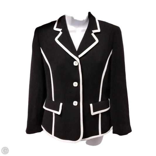 Blazer By Le Suit In Black & White, Size: 6p