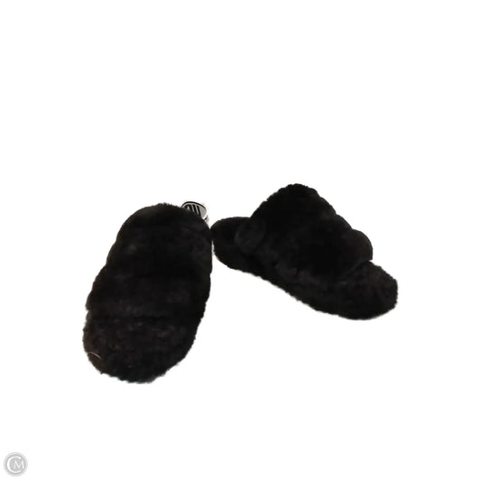 Slippers Designer By Ugg In Black, Size: 6