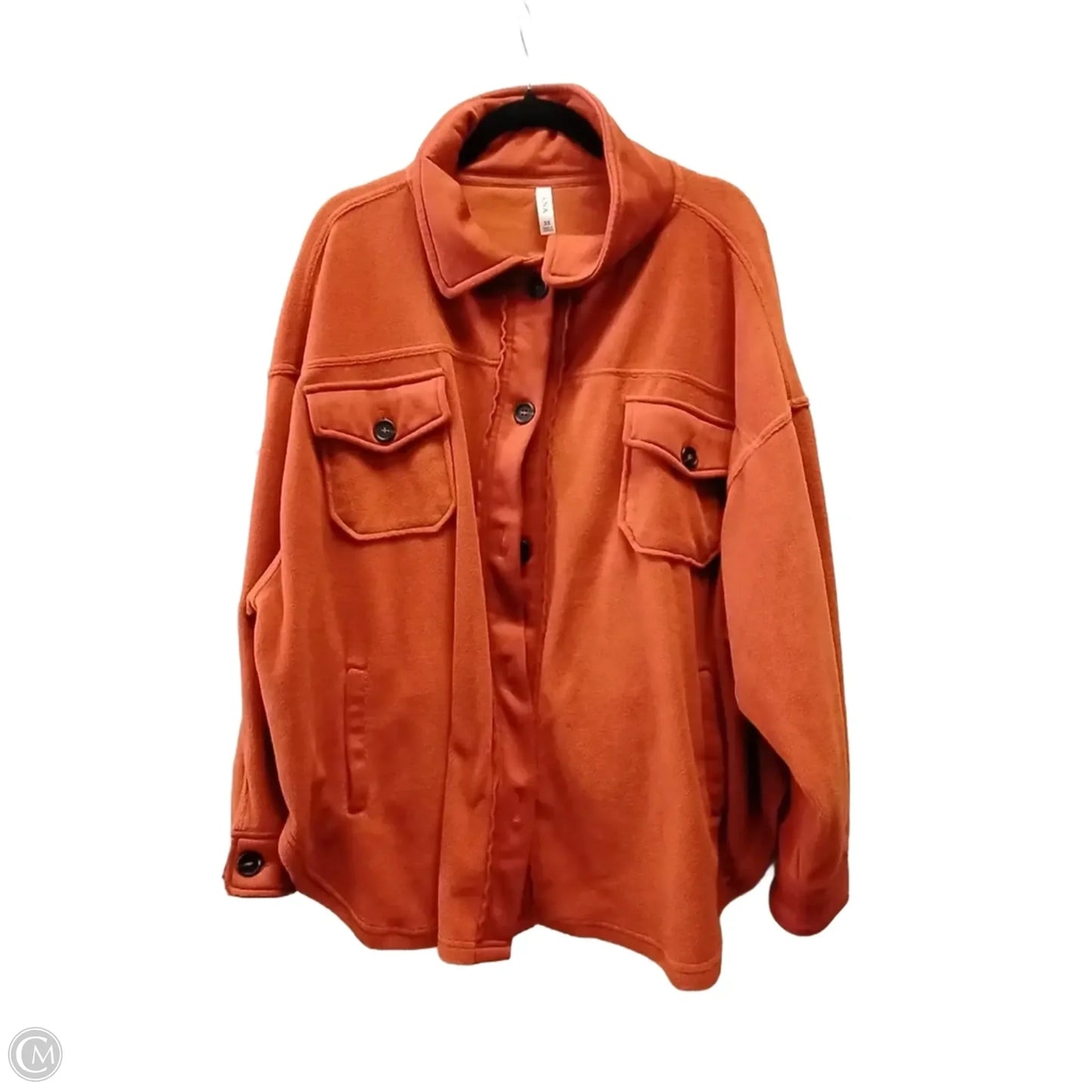 Jacket Shirt By Zenana In Orange, Size: 3x