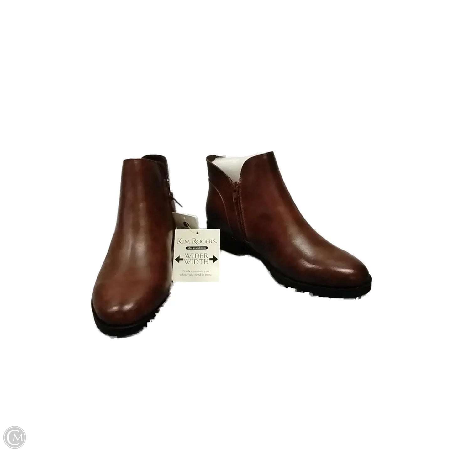 Boots Ankle Flats By Kim Rogers In Brown, Size: 8.5