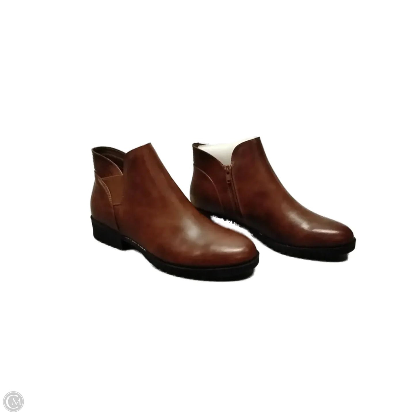 Boots Ankle Flats By Kim Rogers In Brown, Size: 8.5
