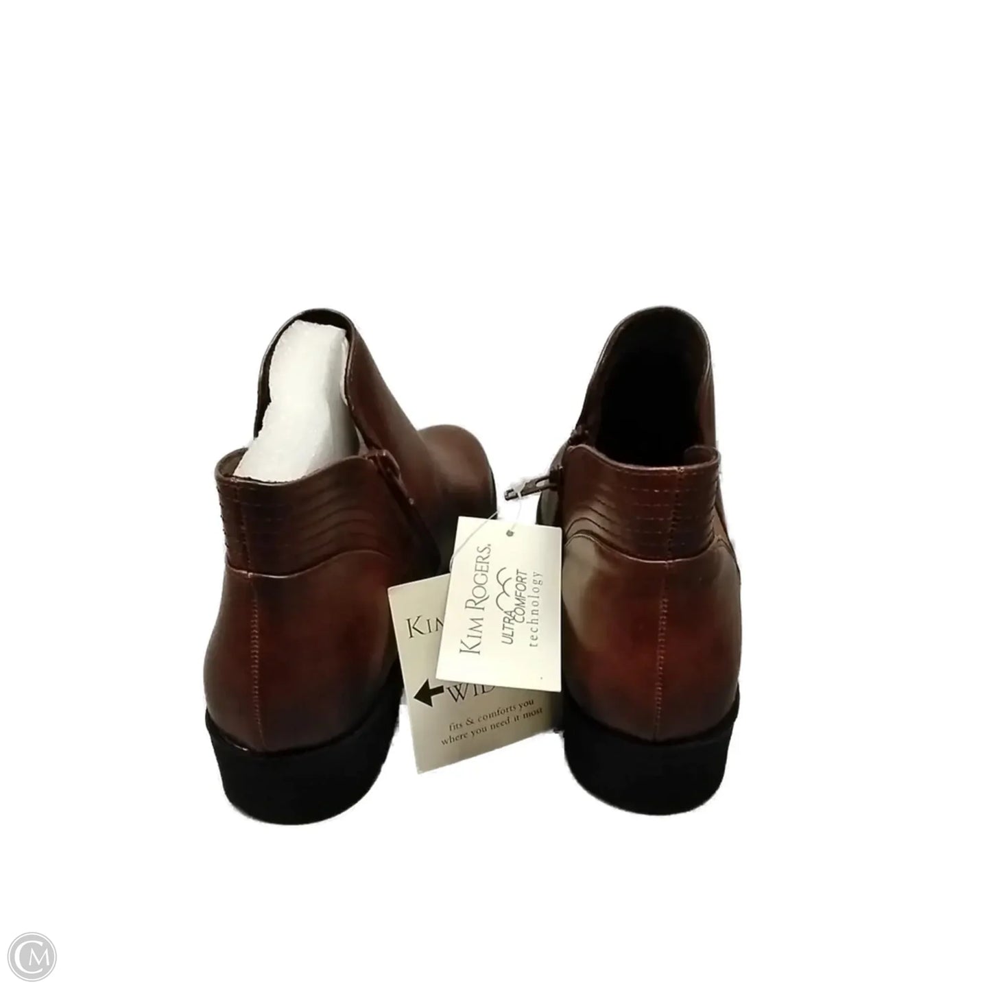 Boots Ankle Flats By Kim Rogers In Brown, Size: 8.5