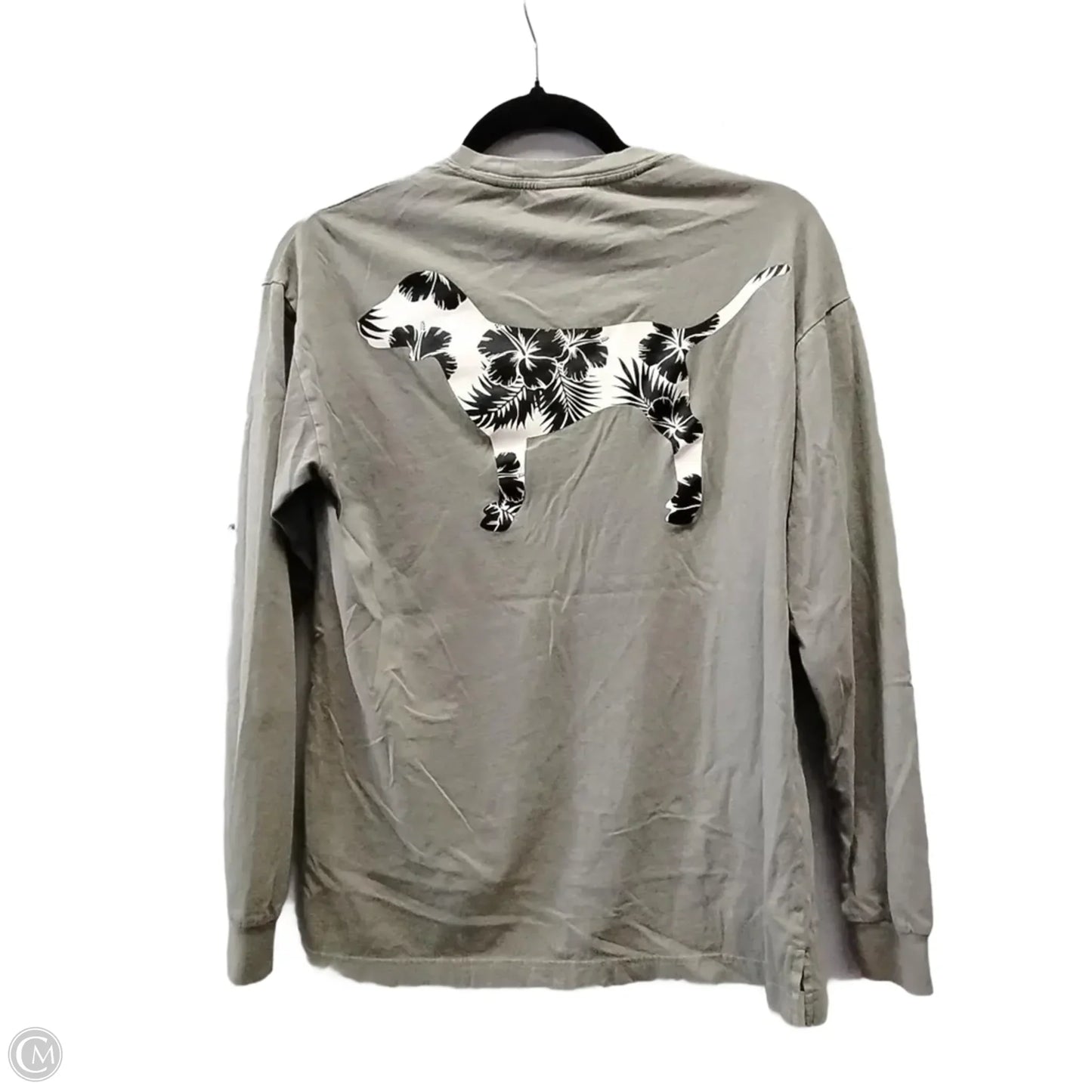 Top Long Sleeve Basic By Pink In Green, Size: Xs