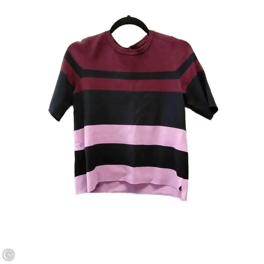 Sweater Short Sleeve By Ann Taylor In Striped Pattern, Size: S