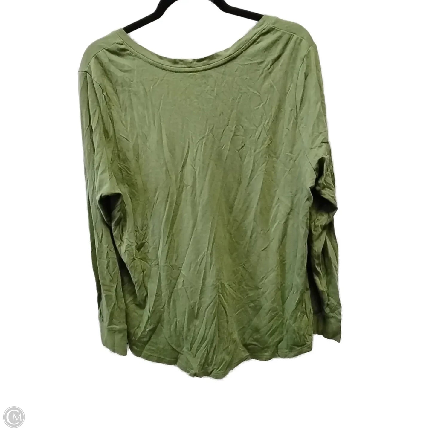 Top Long Sleeve Basic By Terra & Sky In Green, Size: 1x