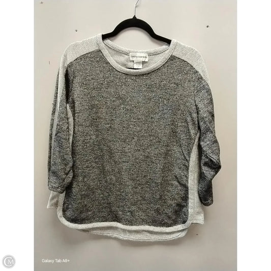 Sweater Cardigan By Cathy Daniels In Grey, Size: L