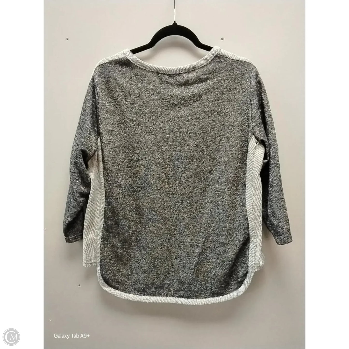 Sweater Cardigan By Cathy Daniels In Grey, Size: L