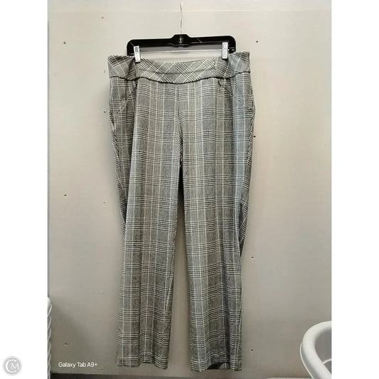 Pants Dress By Investments In Checkered Pattern, Size: 16w