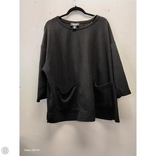 Top 3/4 Sleeve By Jones And Co In Black, Size: 2x